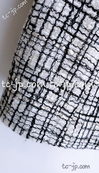 CHANEL 06C White Black Cotton Jacket Coat Lindsay Lohan 38 シャネル ホワイト ブラック コットン ジャケット コート 即発