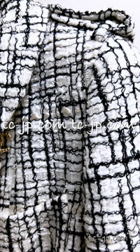 CHANEL 06C White Black Cotton Jacket Coat Lindsay Lohan 38 シャネル ホワイト ブラック コットン ジャケット コート 即発