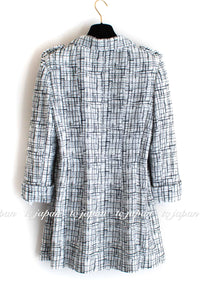CHANEL 06C White Black Cotton Jacket Coat Lindsay Lohan 38 シャネル ホワイト ブラック コットン ジャケット コート 即発