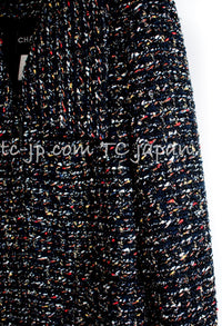 CHANEL 15A Black Multicolor Cotton Zipper Fantasy Tweed Jacket 40 シャネル ブラック マルチカラー コットン ジッパー ファンタジー ツイード ジャケット 即発