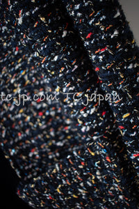 CHANEL 15A Black Multicolor Cotton Zipper Fantasy Tweed Jacket 40 シャネル ブラック マルチカラー コットン ジッパー ファンタジー ツイード ジャケット 即発
