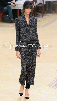 CHANEL 15A Black Multicolor Cotton Zipper Fantasy Tweed Jacket 40 シャネル ブラック マルチカラー コットン ジッパー ファンタジー ツイード ジャケット 即発