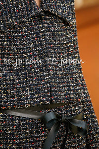 CHANEL 15A Black Multicolor Cotton Zipper Fantasy Tweed Jacket 40 シャネル ブラック マルチカラー コットン ジッパー ファンタジー ツイード ジャケット 即発