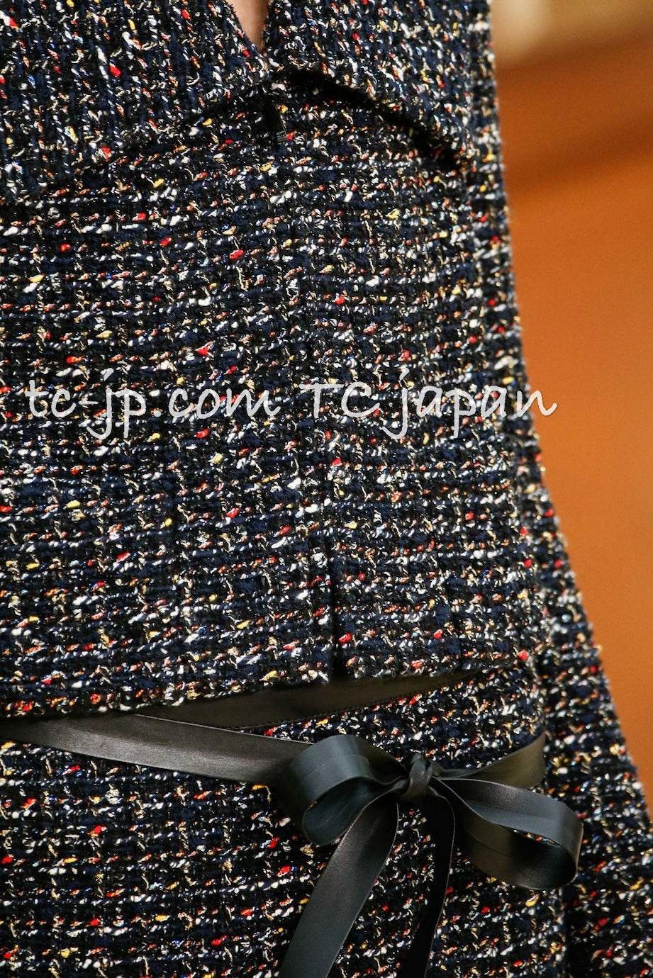CHANEL 15A Black Multicolor Cotton Zipper Fantasy Tweed Jacket 40 シャネル ブラック マルチカラー コットン ジッパー ファンタジー ツイード ジャケット 即発