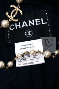 CHANEL 09PF Navy Black Red Trim Moscow Wool Tweed Jacket 38 シャネル ネイビー ブラック レッド トリム ロマノフ ウール ツイード ジャケット 即発