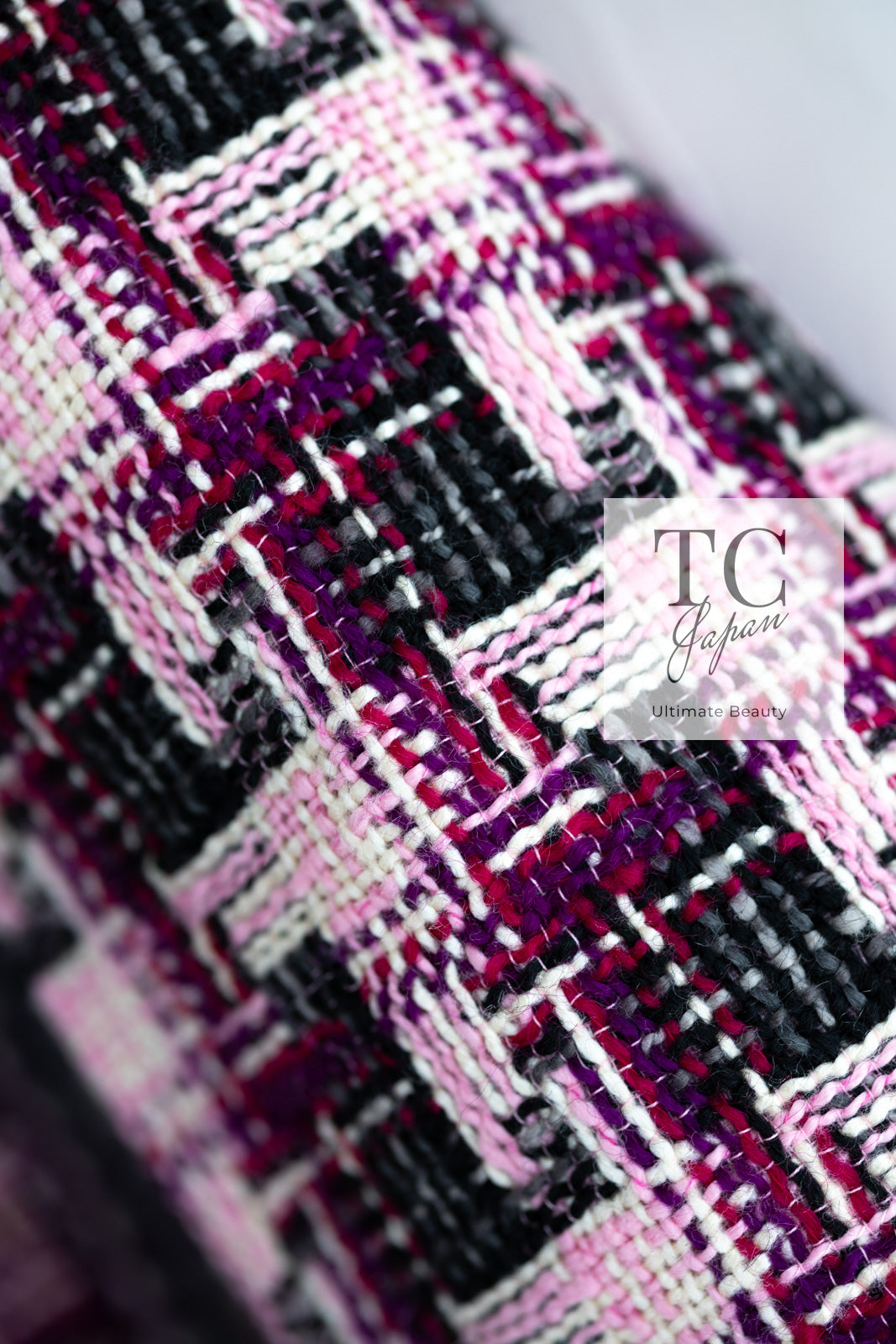 CHANEL 04A Purple Multicolor Mix Tweed Jacket 36 38 シャネル パープル マルチカラー ミックス ポップ ツイード ジャケット 即発