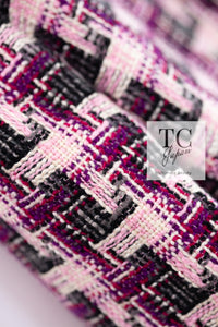 CHANEL 04A Purple Multicolor Mix Tweed Jacket 36 38 シャネル パープル マルチカラー ミックス ポップ ツイード ジャケット 即発