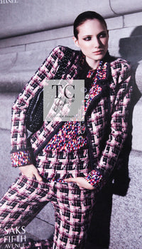 CHANEL 04A Purple Multicolor Mix Tweed Jacket 36 38 シャネル パープル マルチカラー ミックス ポップ ツイード ジャケット 即発