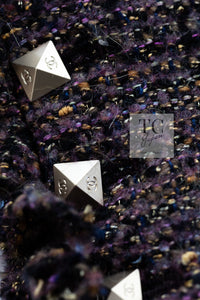 CHANEL 03A Purple Mixed Wool Mohair Fringe Tweed Jacket 38 シャネル パープル ミックス ウール モヘア フリンジ ツイード ジャケット 即発