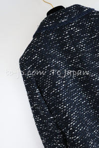 CHANEL 04A Navy Black Tweed Jacket 40 シャネル ネイビー・ブラック・ツイード・ジャケット 即発
