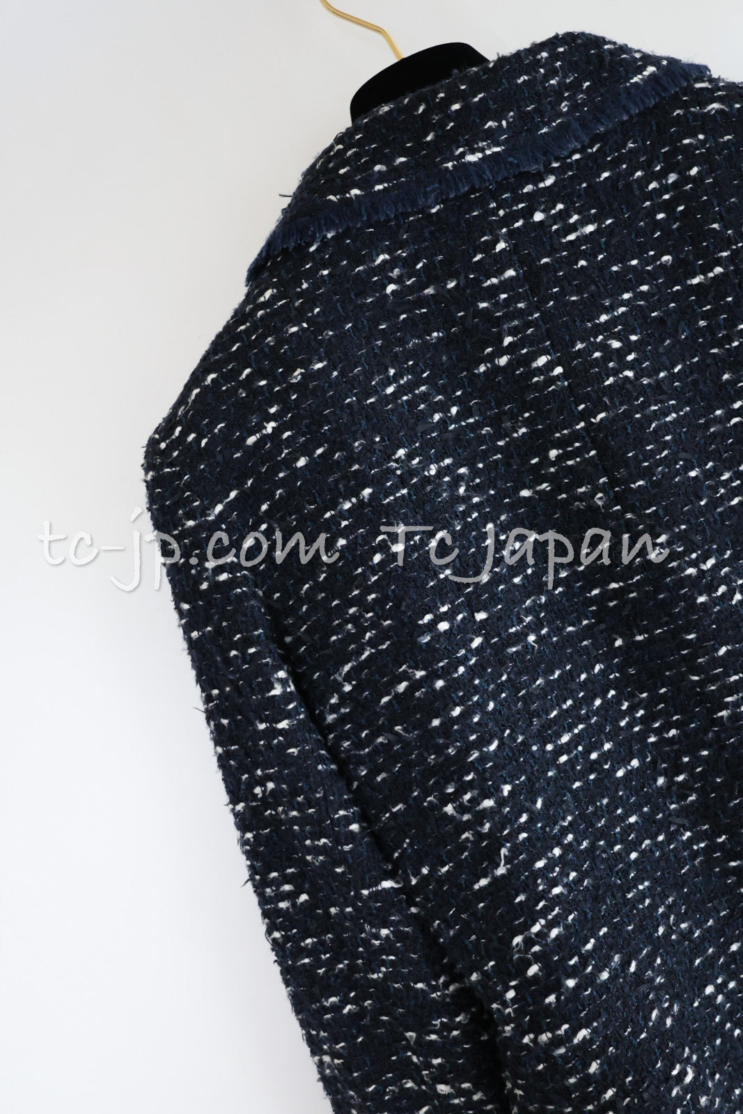 CHANEL 04A Navy Black Tweed Jacket 40 シャネル ネイビー・ブラック・ツイード・ジャケット 即発
