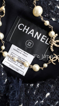CHANEL 04A Navy Black Tweed Jacket 40 シャネル ネイビー・ブラック・ツイード・ジャケット 即発