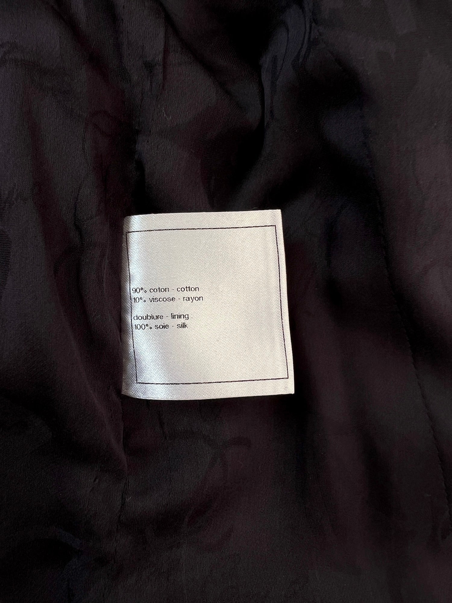 CHANEL 12A Black Purple Gripox Buttons Cotton Tweed Jacket 34 シャネル ブラック パープル グリポワ宝石 ボタン コットン ツイード ジャケット 即発
