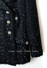 CHANEL 13C Black Ribbon Lesage Double Tweed Jacket 40 シャネル ブラック リボンテープ ロゴ ルサージュ ダブル ツイード ジャケット 即発