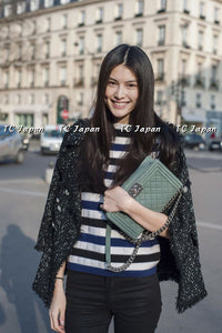CHANEL 13C Black Ribbon Lesage Double Tweed Jacket 40 シャネル ブラック リボンテープ ロゴ ルサージュ ダブル ツイード ジャケット 即発