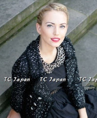 CHANEL 13C Black Ribbon Lesage Double Tweed Jacket 40 シャネル ブラック リボンテープ ロゴ ルサージュ ダブル ツイード ジャケット 即発
