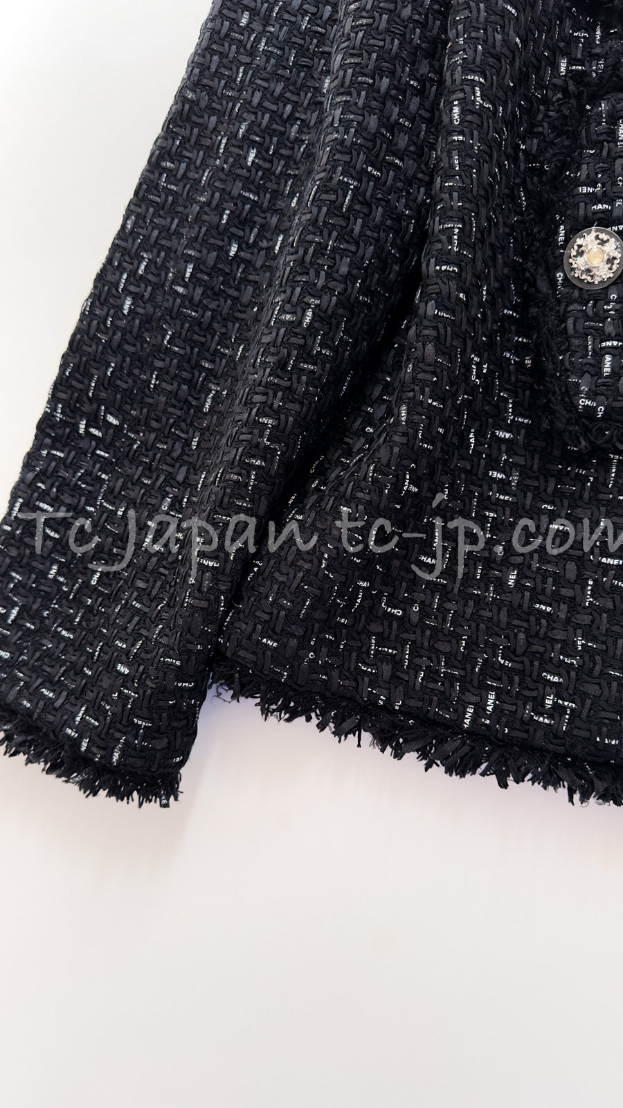 CHANEL 13C Black Ribbon Lesage Double Tweed Jacket 40 シャネル ブラック リボンテープ ロゴ ルサージュ ダブル ツイード ジャケット 即発