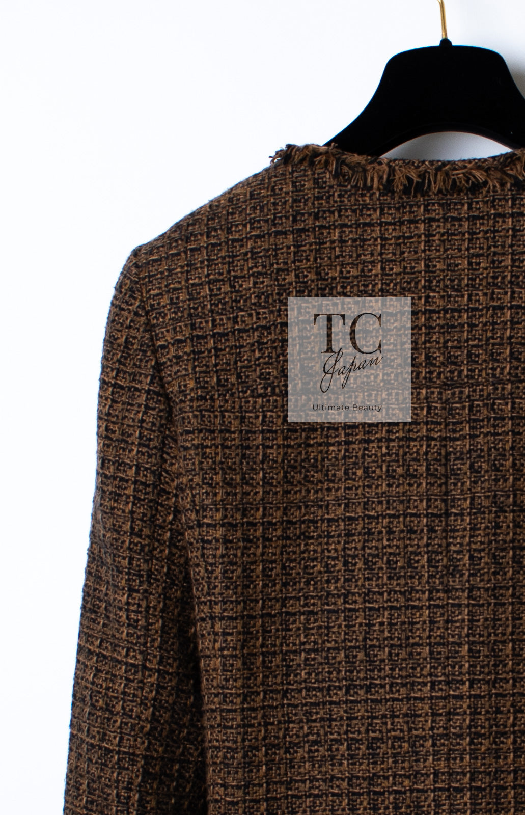 CHANEL 10A Brown Fringe Trimmed Jacket 34 38 シャネル ブラウン フリンジ トリム ジャケット 即発