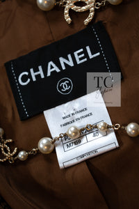 CHANEL 10A Brown Fringe Trimmed Jacket 34 38 シャネル ブラウン フリンジ トリム ジャケット 即発