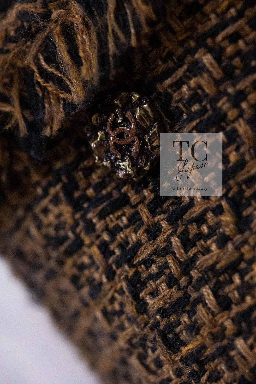 CHANEL 10A Brown Fringe Trimmed Jacket 34 38 シャネル ブラウン フリンジ トリム ジャケット 即発