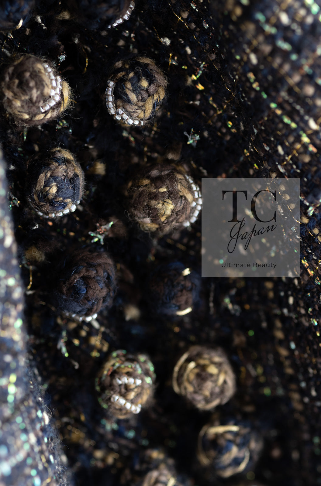 CHANEL 07PF Brown Navy Metallic Monte Carlo Tweed Jacket 36 シャネル モンテカルロ ブラウン ネイビー メタリック ツイード ジャケット 即発