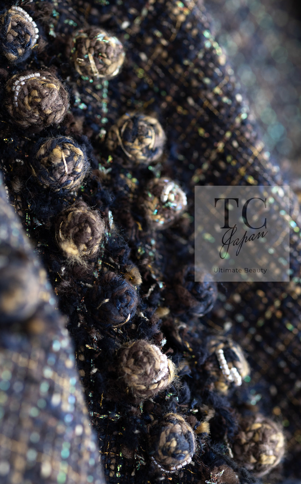CHANEL 07PF Brown Navy Metallic Monte Carlo Tweed Jacket 36 シャネル モンテカルロ ブラウン ネイビー メタリック ツイード ジャケット 即発