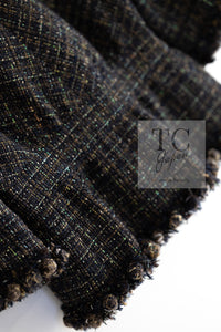 CHANEL 07PF Brown Navy Metallic Monte Carlo Tweed Jacket 36 シャネル モンテカルロ ブラウン ネイビー メタリック ツイード ジャケット 即発