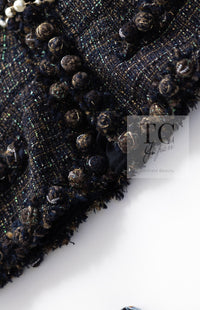 CHANEL 07PF Brown Navy Metallic Monte Carlo Tweed Jacket 36 シャネル モンテカルロ ブラウン ネイビー メタリック ツイード ジャケット 即発