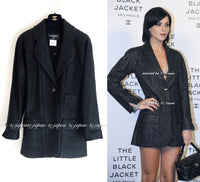 CHANEL 14C Black Metallic Tweed Jacket 42 シャネル メンズも ブラック メタリック ジャケット 即発