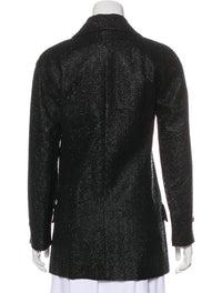 CHANEL 14C Black Metallic Tweed Jacket 42 シャネル メンズも ブラック メタリック ジャケット 即発