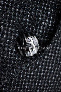 CHANEL 14C Black Metallic Tweed Jacket 42 シャネル メンズも ブラック メタリック ジャケット 即発