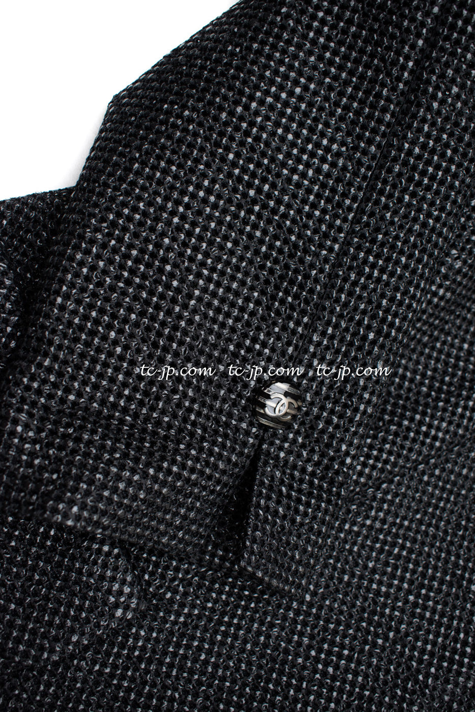 CHANEL 14C Black Metallic Tweed Jacket 42 シャネル メンズも ブラック メタリック ジャケット 即発