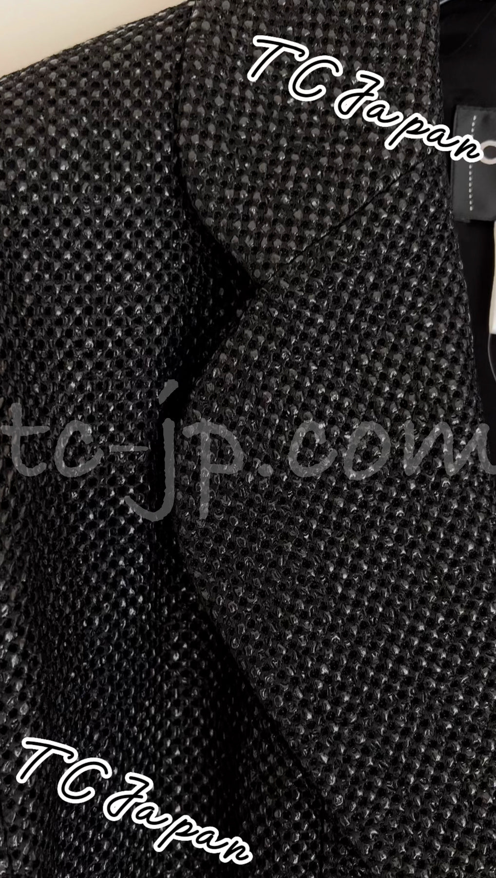 CHANEL 14C Black Metallic Tweed Jacket 42 シャネル メンズも ブラック メタリック ジャケット 即発