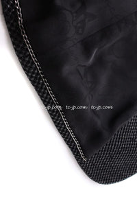 CHANEL 14C Black Metallic Tweed Jacket 42 シャネル メンズも ブラック メタリック ジャケット 即発