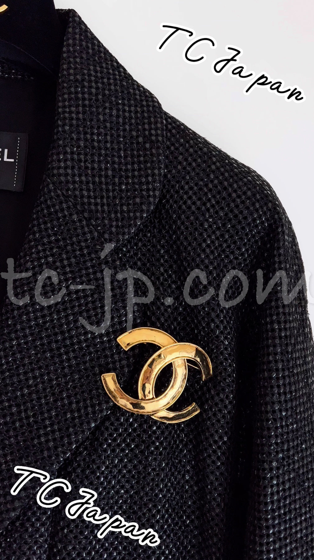 CHANEL 14C Black Metallic Tweed Jacket 42 シャネル メンズも ブラック メタリック ジャケット 即発