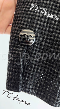 CHANEL 14C Black Metallic Tweed Jacket 42 シャネル メンズも ブラック メタリック ジャケット 即発