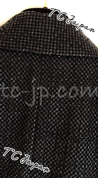 CHANEL 14C Black Metallic Tweed Jacket 42 シャネル メンズも ブラック メタリック ジャケット 即発