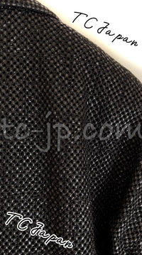 CHANEL 14C Black Metallic Tweed Jacket 42 シャネル メンズも ブラック メタリック ジャケット 即発