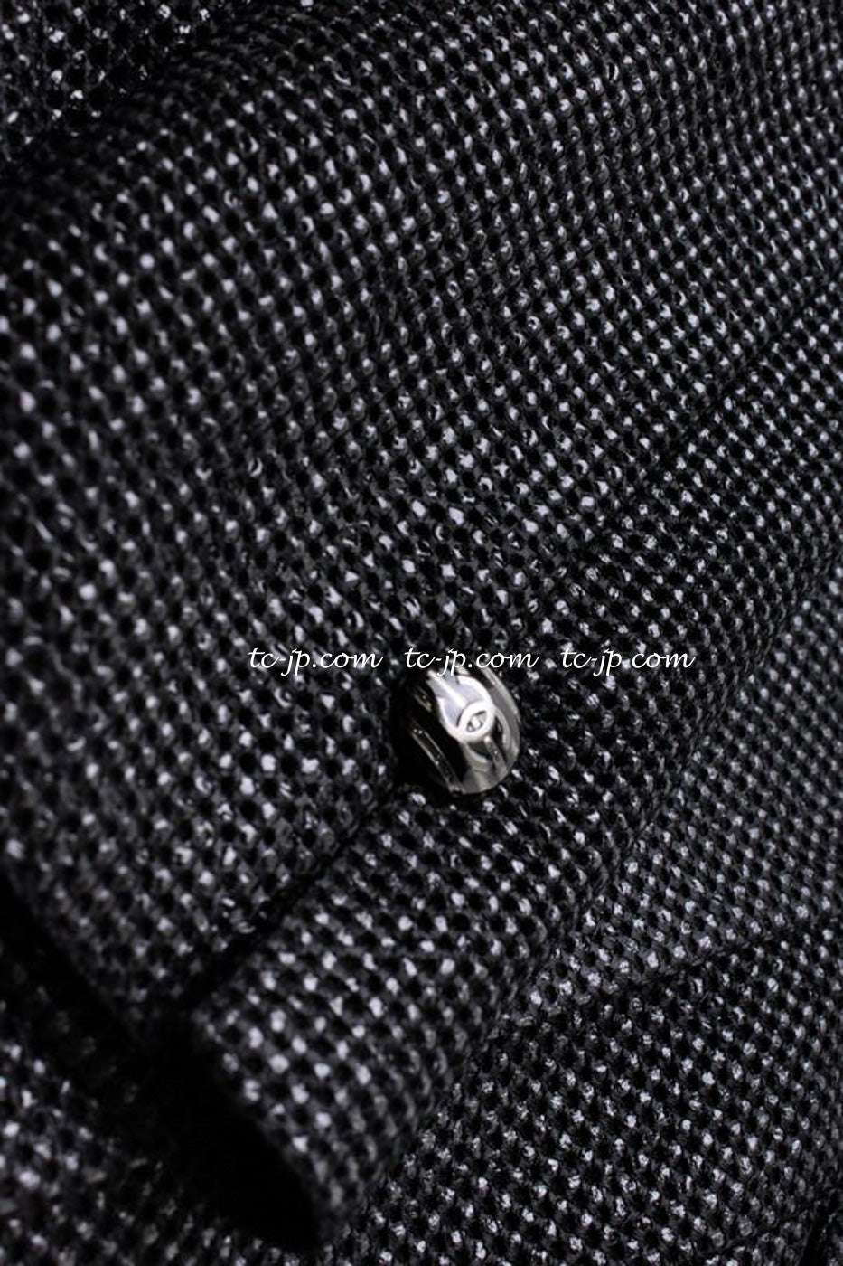 CHANEL 14C Black Metallic Tweed Jacket 42 シャネル メンズも ブラック メタリック ジャケット 即発