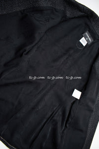 CHANEL 14C Black Metallic Tweed Jacket 42 シャネル メンズも ブラック メタリック ジャケット 即発
