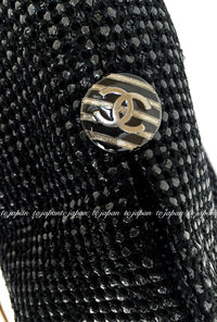 CHANEL 14C Black Metallic Tweed Jacket 42 シャネル メンズも ブラック メタリック ジャケット 即発