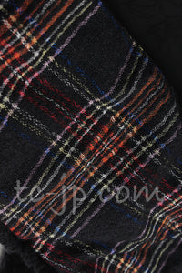 CHANEL 13PF Black Tartan Check Tweed Jacket 34 36 40 シャネル ブラック タータンチェック ツイード ジャケット 即発