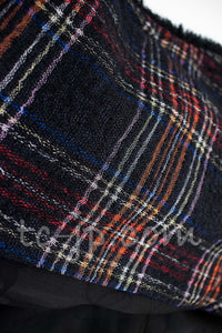 CHANEL 13PF Black Tartan Check Tweed Jacket 34 36 40 シャネル ブラック タータンチェック ツイード ジャケット 即発