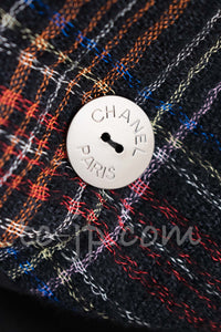 CHANEL 13PF Black Tartan Check Tweed Jacket 34 36 40 シャネル ブラック タータンチェック ツイード ジャケット 即発