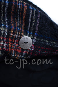 CHANEL 13PF Black Tartan Check Tweed Jacket 34 36 40 シャネル ブラック タータンチェック ツイード ジャケット 即発