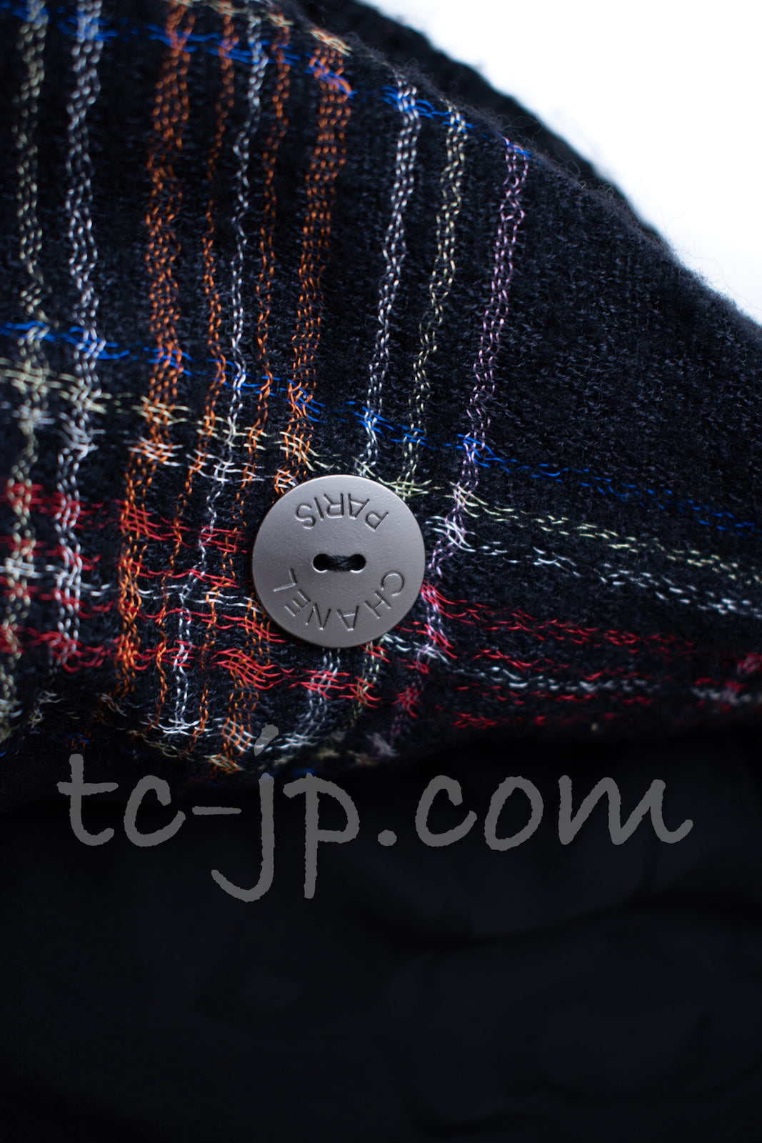 CHANEL 13PF Black Tartan Check Tweed Jacket 34 36 40 シャネル ブラック タータンチェック ツイード ジャケット 即発
