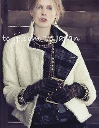 CHANEL 13PF Black Tartan Check Tweed Jacket 34 36 40 シャネル ブラック タータンチェック ツイード ジャケット 即発