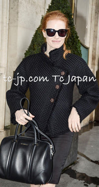 CHANEL 13PF Black Tartan Check Tweed Jacket 34 36 40 シャネル ブラック タータンチェック ツイード ジャケット 即発