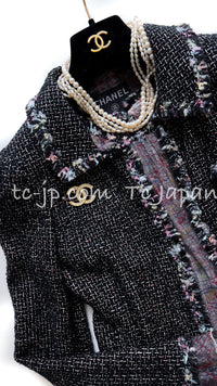 CHANEL 05C $6.5K 57Th NY Limited Collection Silk Wool Tweed Jacket 36 38 40 シャネル NY 57番街 限定 シルク ウール フリル ツイード ジャケット 即発