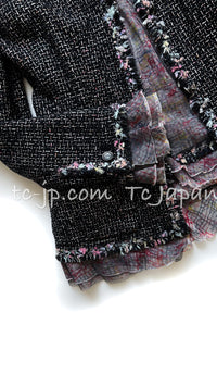 CHANEL 05C $6.5K 57Th NY Limited Collection Silk Wool Tweed Jacket 36 38 40 シャネル NY 57番街 限定 シルク ウール フリル ツイード ジャケット 即発